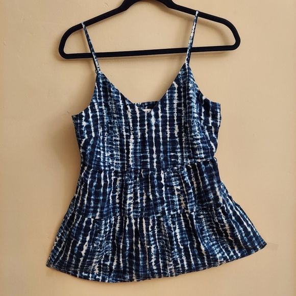 Old Navy Tops - OLD NAVY Tiered Tie Dye Cami Top with Adjustable Straps sz M NWOT